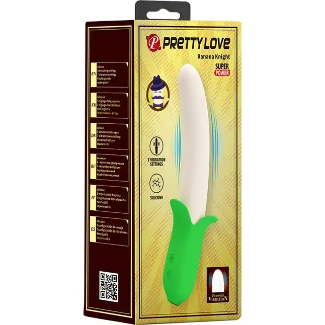 Силиконовый вибратор Banana Knight - 19,5 см - Pretty Love. Фотография 2.