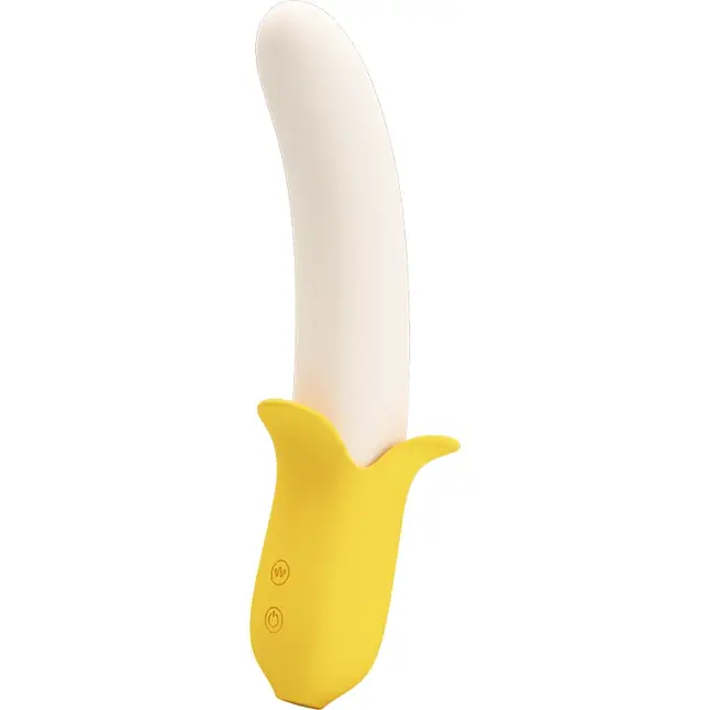 Силиконовый вибратор Banana Geek - 19,5 см - Pretty Love