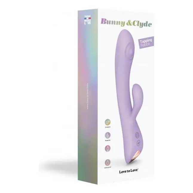 Сиреневый вибратор-кролик Bunny Clyde - 22,5 см. Фотография 8.