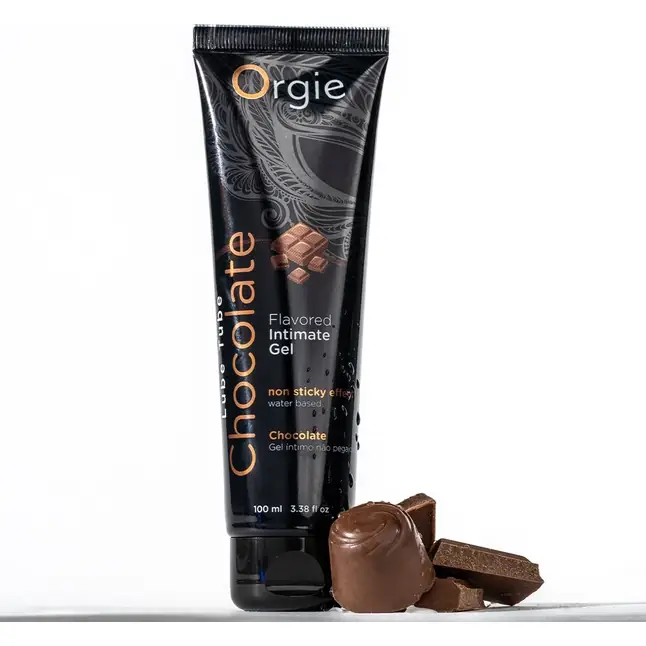 Интимный гель на водной основе Lube Tube Chocolate с шоколадным вкусом - 100 мл. Фотография 4.