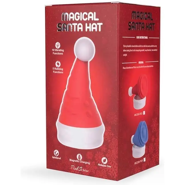 Сиреневый вибростимулятор в форме колпака Magical Santa Hat. Фотография 6.