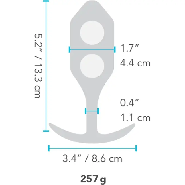 Синяя пробка для ношения Snug Plug 4 - 14,5 см. Фотография 4.