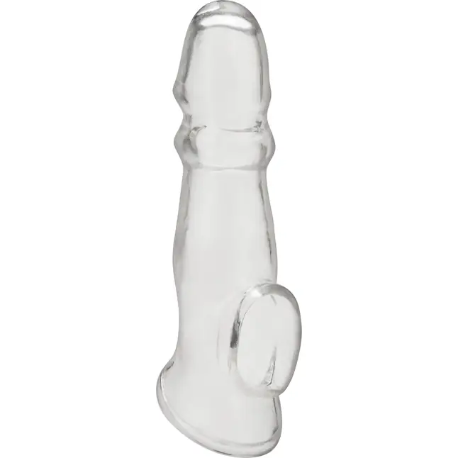 Прозрачная насадка для пениса Girthy Penis Enhancing Sleeve Extension - 17,1 см. Фотография 3.