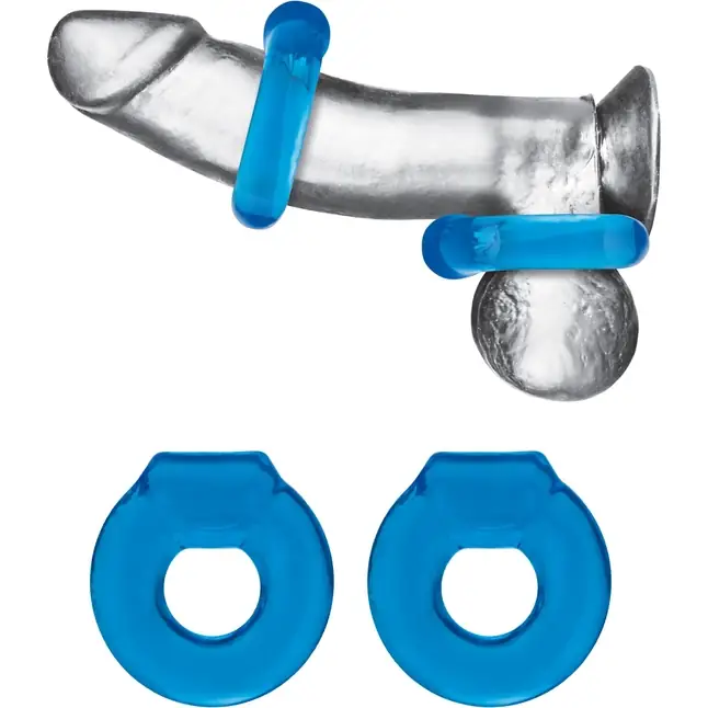Комплект из двух колец для пениса 2-Pack Ultra-Stretch Stamina Endurance Ring. Фотография 3.