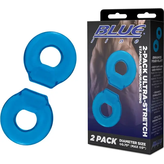 Комплект из двух колец для пениса 2-Pack Ultra-Stretch Stamina Endurance Ring. Фотография 4.