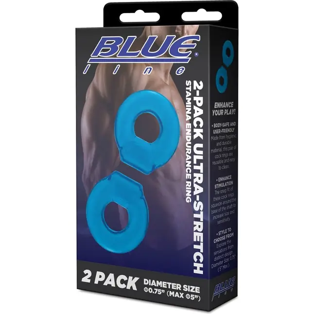 Комплект из двух колец для пениса 2-Pack Ultra-Stretch Stamina Endurance Ring. Фотография 5.