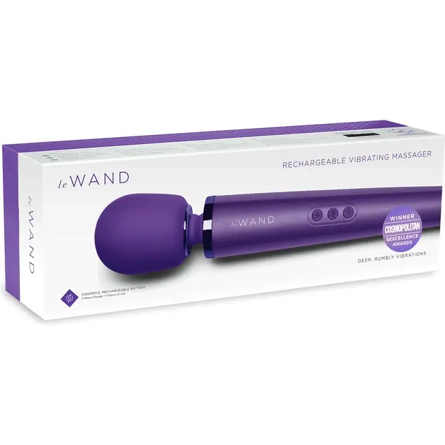 Фиолетовый вибратор Le Wand Rechargeable Vibrating Massager - 34 см. Фотография 2.