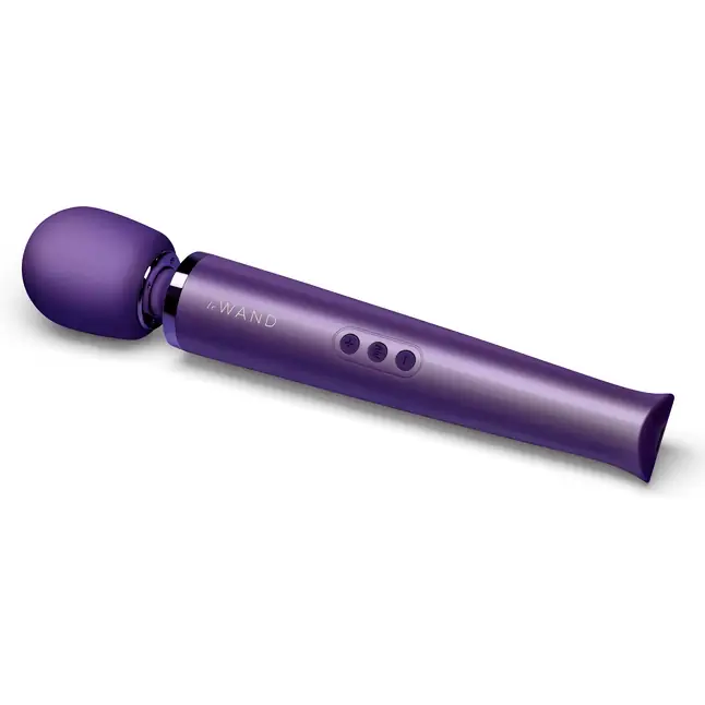Фиолетовый вибратор Le Wand Rechargeable Vibrating Massager - 34 см. Фотография 4.