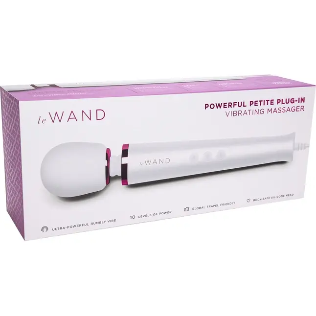 Белый проводной вибратор Le Wand Petite Vibrating Massager - 25 см. Фотография 2.