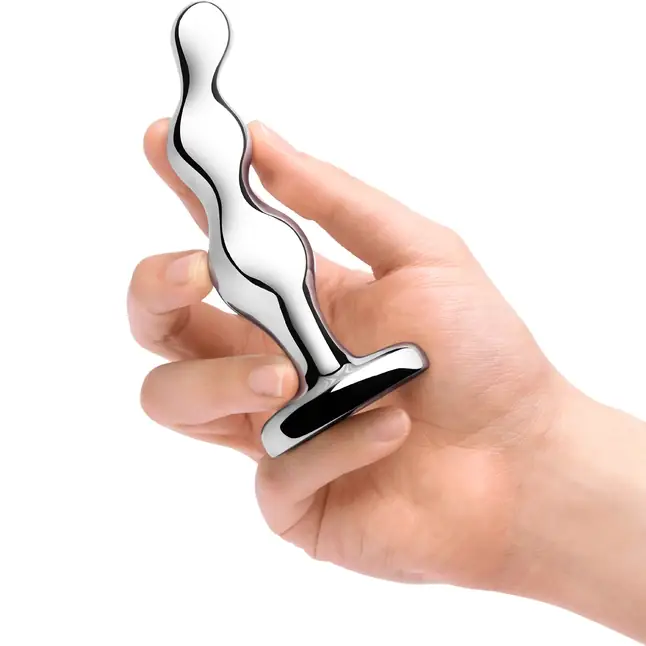 Стальной анальный фаллоимитатор для простаты Stainless Steel Anal Beads - 13 см. Фотография 3.