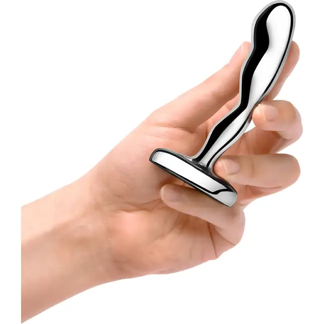 Стальной стимулятор простаты Stainless Steel Prostate Plug - 11,5 см. Фотография 3.