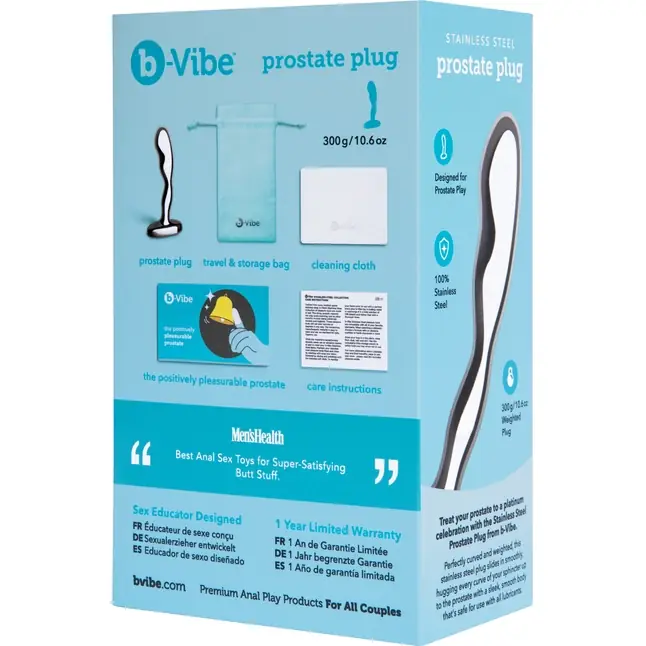 Стальной стимулятор простаты Stainless Steel Prostate Plug - 11,5 см. Фотография 9.