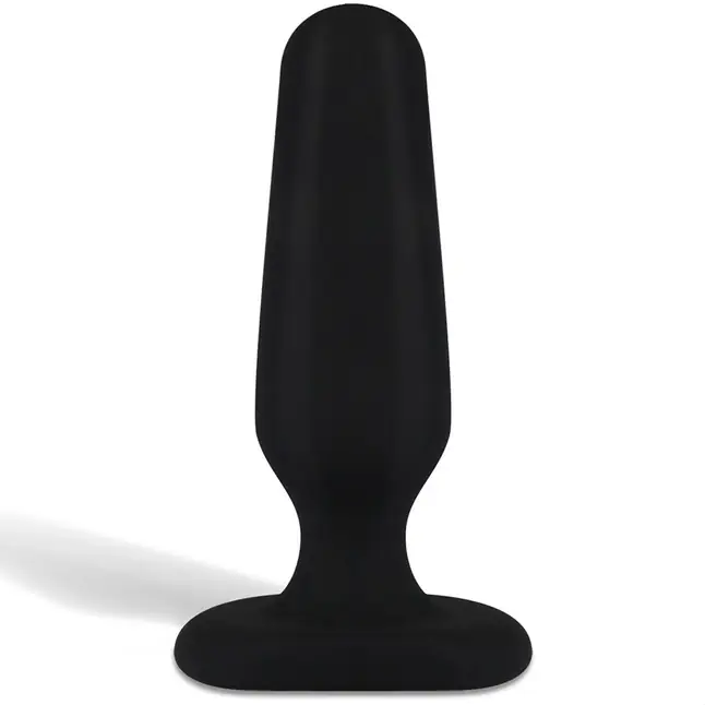 Черный анальный плаг из силикона Seamless Silicone Butt Plug - 7,5 см