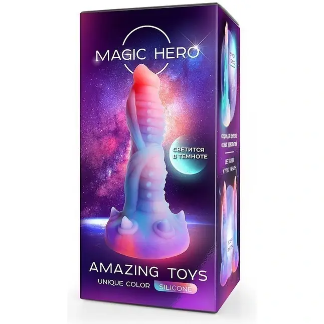 Светящийся в темноте фантаийный стимулятор - 21 см - MAGIC HERO. Фотография 3.