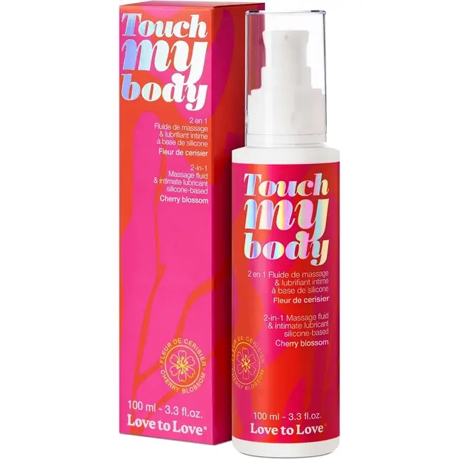 Силиконовый лубрикант 2-в-1 Touch My Body с ароматом вишнёвого цвета - 100 мл
