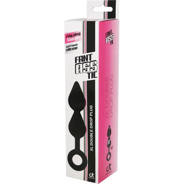 Черный анальный стимулятор XL Double Drop Plug - 20 см - Fantasstic. Фотография 2.