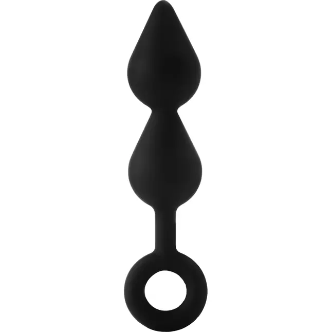 Черный анальный стимулятор XL Double Drop Plug - 20 см - Fantasstic