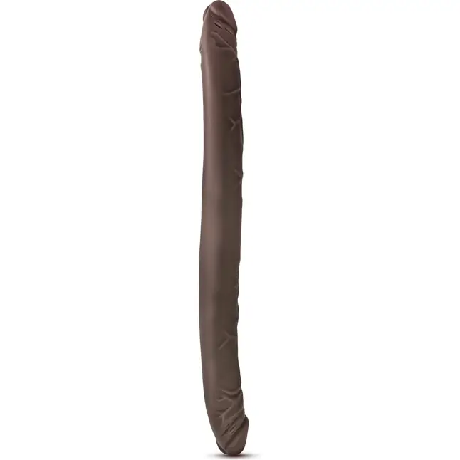 Коричневый двусторонний фаллоимитатор Chocolate 16-Inch Long Dildo - 41,5 см - Dr. Skin. Фотография 2.