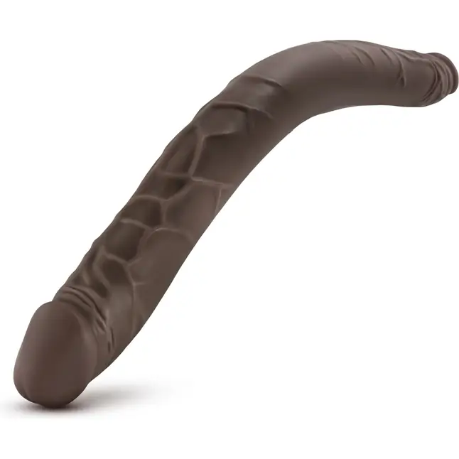 Коричневый двусторонний фаллоимитатор Chocolate 16-Inch Long Dildo - 41,5 см - Dr. Skin. Фотография 3.