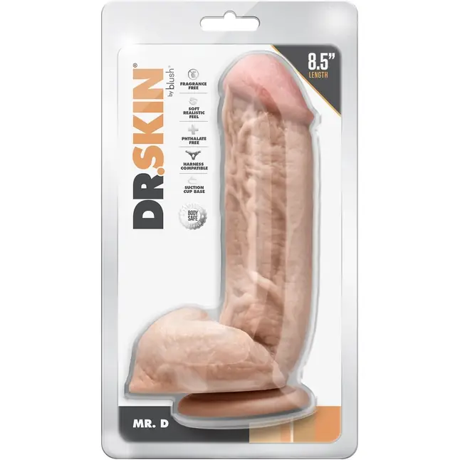 Телесный фаллоимитатор Mr. D - 22 см - Dr. Skin. Фотография 2.