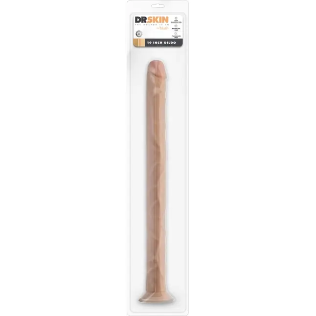 Телесный фаллоимитатор 19 Inch Long Realistic Dildo - 48,3 см - Dr. Skin. Фотография 2.