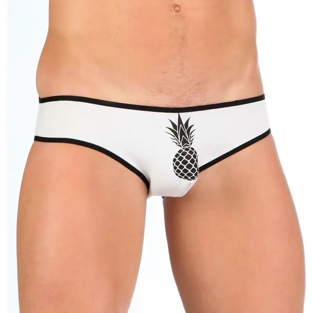 Мужские мини-слипы с черной окантовкой Pineapple. Фотография 3.