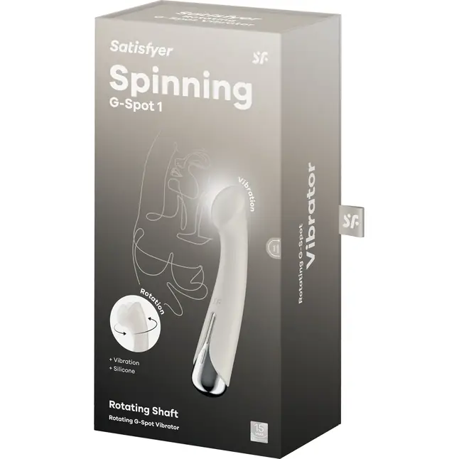 Телесный вибратор для G-стимуляции Spinning G-Spot 1 - 17 см. Фотография 2.