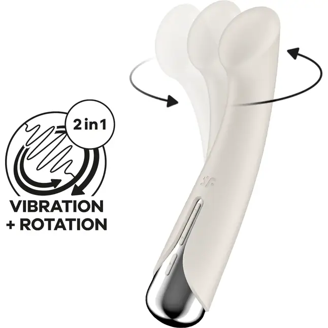 Телесный вибратор для G-стимуляции Spinning G-Spot 1 - 17 см. Фотография 3.