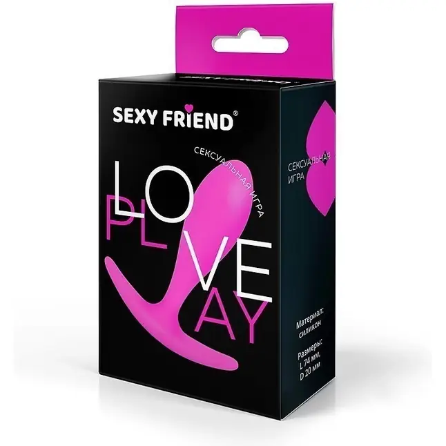 Ярко-розовая анальная втулка - 7,4 см - SEXY FRIEND СЕКСУАЛЬНАЯ ИГРА. Фотография 4.