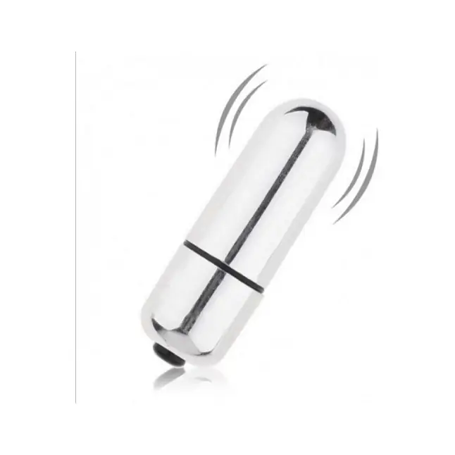 Серебристая вибропуля X-Basic Bullet Mini One Speed - 5,9 см