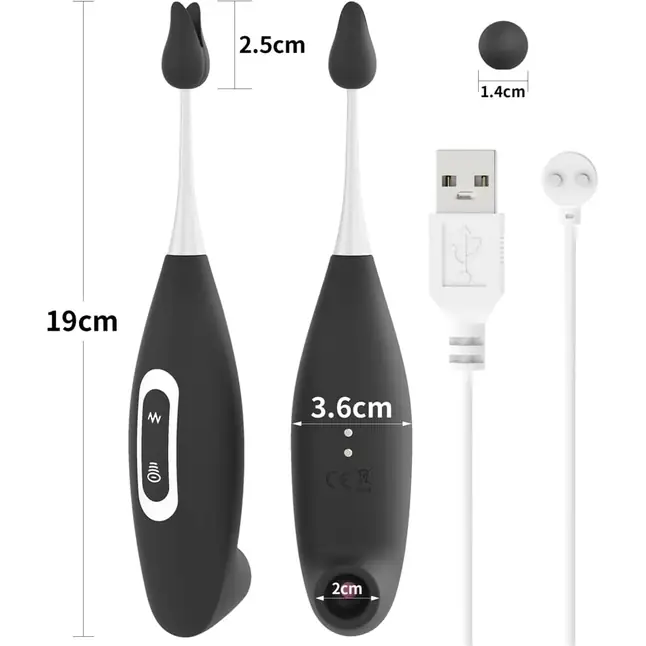 Черный вибратор для точечной стимуляции IJOY Rechargeable Clit Pro Vibrator - 19 см. Фотография 2.