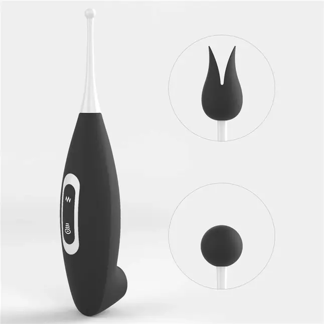 Черный вибратор для точечной стимуляции IJOY Rechargeable Clit Pro Vibrator - 19 см. Фотография 3.