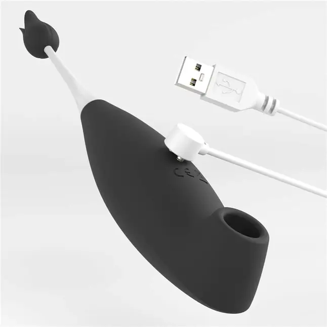 Черный вибратор для точечной стимуляции IJOY Rechargeable Clit Pro Vibrator - 19 см. Фотография 5.