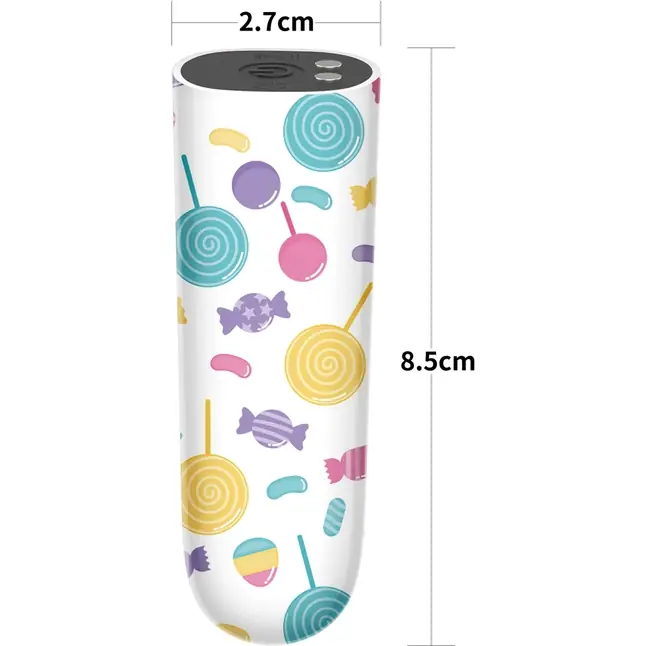 Мини-вибратор Rechargeable Lollipop Massager - 8,5 см. Фотография 3.
