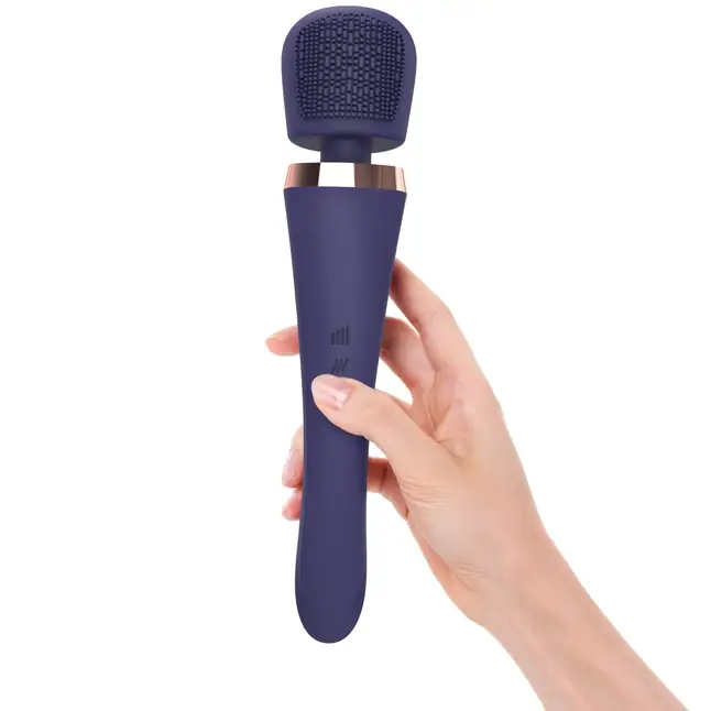 Темно-синий вибромассажёр Brush Crush. Фотография 2.
