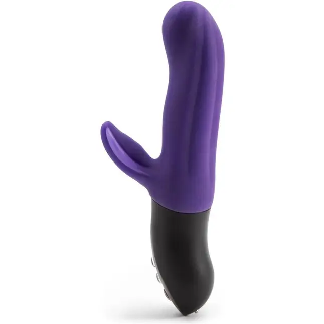 Фиолетовый пульсатор с клиторальным лепестком Bi Stronic Fusion - 21,5 см. Фотография 2.