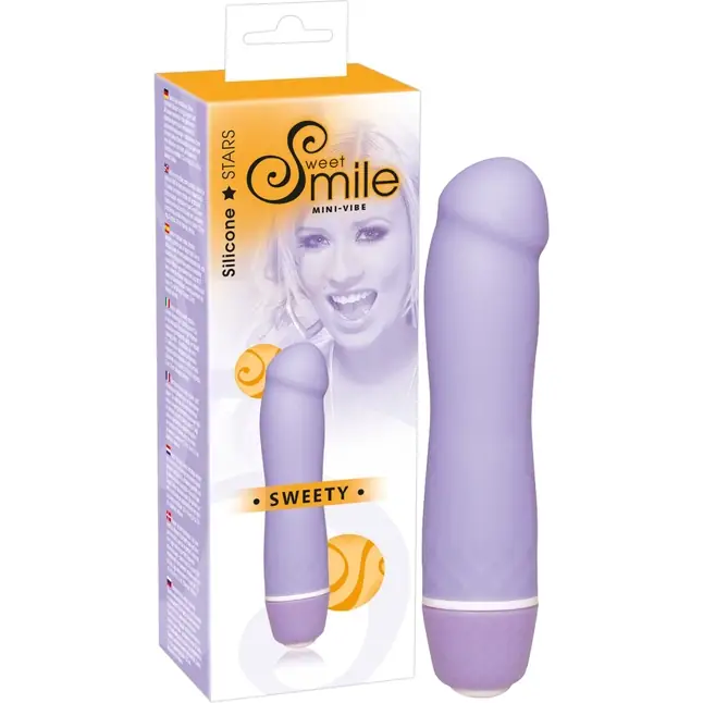 Сиреневый мини-вибратор Mini Sweety - 12,4 см - Sweet Smile