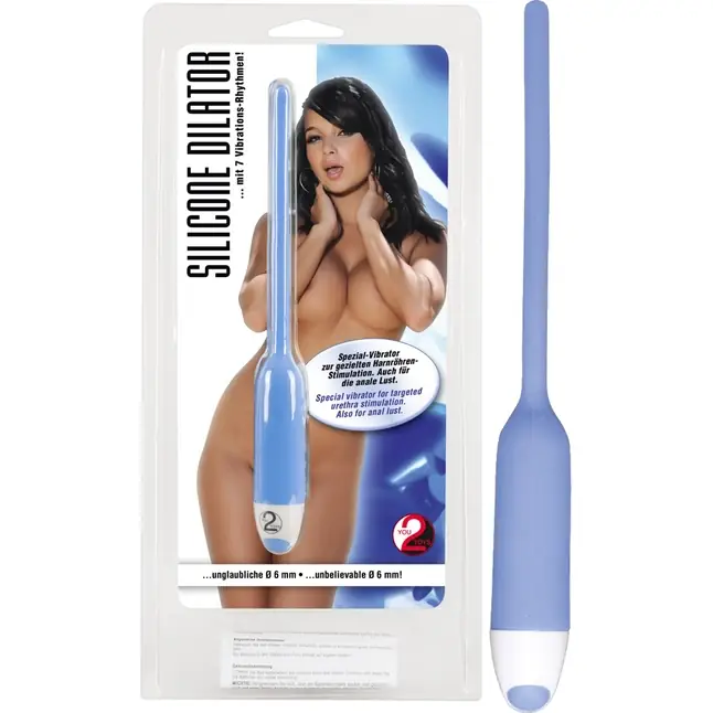 Голубой вибратор для уретры Dilator Vibe - 19 см - You2Toys