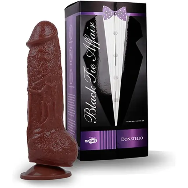 Коричневый фаллоимитатор Skinsation Black Tie Affaire Donatello - 17 см - Skinsation. Фотография 3.
