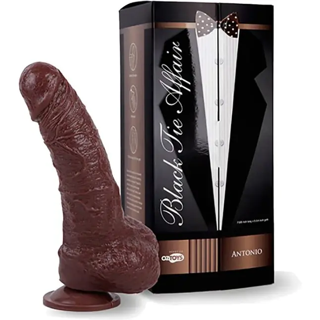 Коричневый фаллоимитатор Skinsation Black Tie Affaire Antonio - 18 см - Skinsation