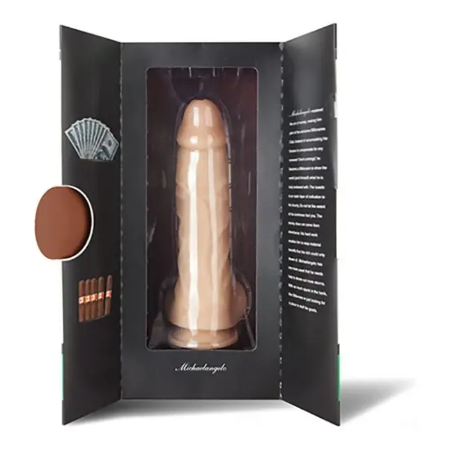 Телесный фаллоимитатор на присоске Skinsation Black Tie Affaire Michelangelo - 20 см - Skinsation. Фотография 2.