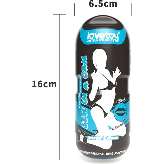 Мастурбатор-ротик с вибрацией Sex In A Can Mouth Stamina Tunnel Vibrating. Фотография 2.