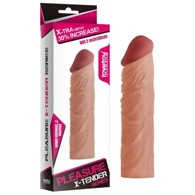 Насадка-фаллоимитатор Super-Realistic Penis - 19,5 см