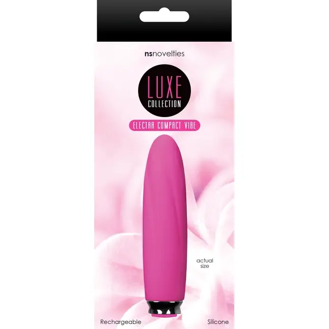 Перезаряжаемый розовый вибромассажер Luxe Compact Vibe Electra - 10,8 см - Luxe. Фотография 2.