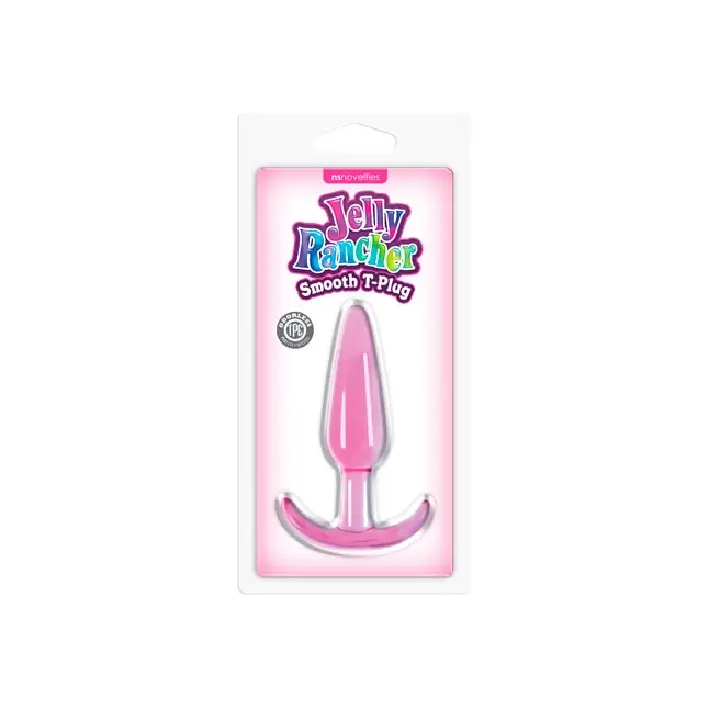Гладкая розовая анальная пробка Jelly Rancher T-Plug Smooth - 10,9 см - Jelly Rancher. Фотография 2.