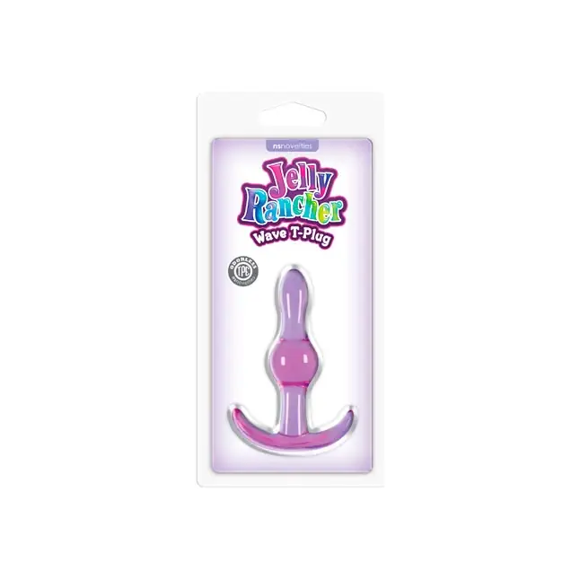 Фиолетовая анальная пробка Jelly Rancher T-Plug Wave - 9,7 см - Jelly Rancher. Фотография 2.