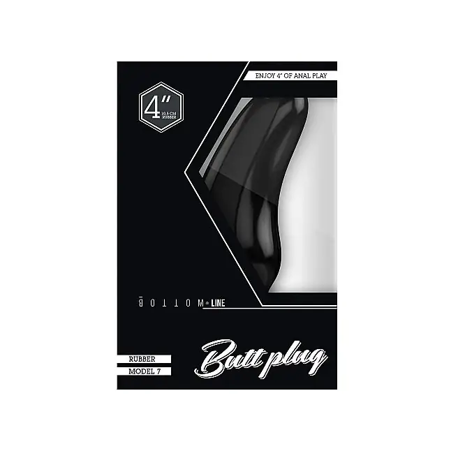 Черный изогнутый анальный стимулятор Bottom Line Model 7 - 10,5 см - Bottom Line. Фотография 2.