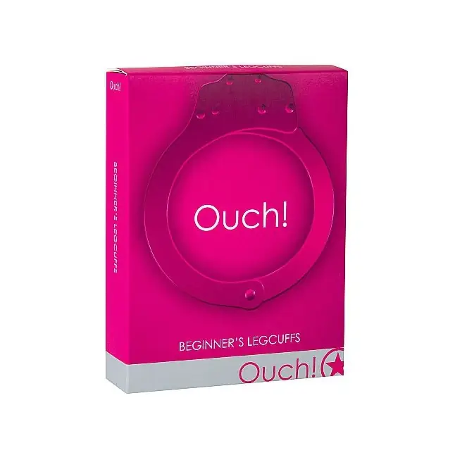 Металлические розовые оковы Pleasure Legcuffs - Ouch!. Фотография 2.
