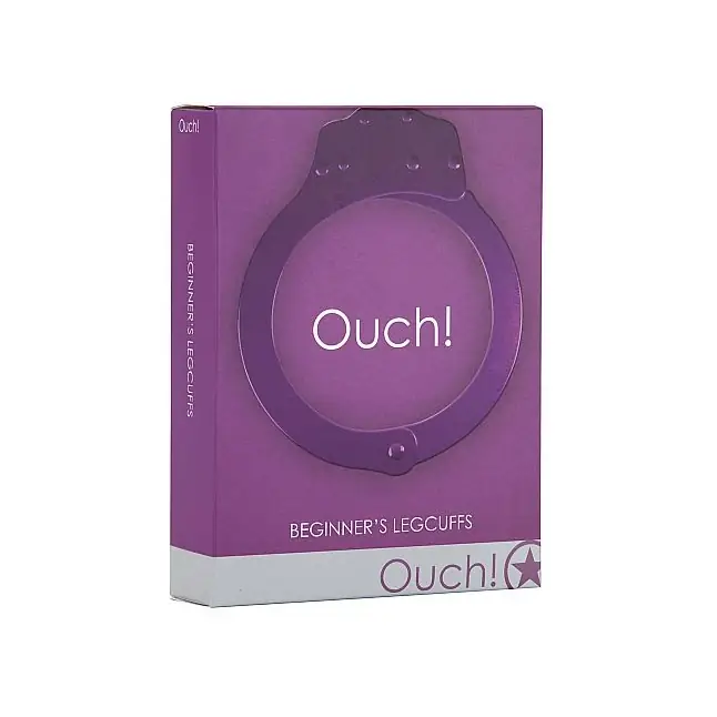 Металлические фиолетовые оковы Pleasure Legcuffs - Ouch!. Фотография 2.
