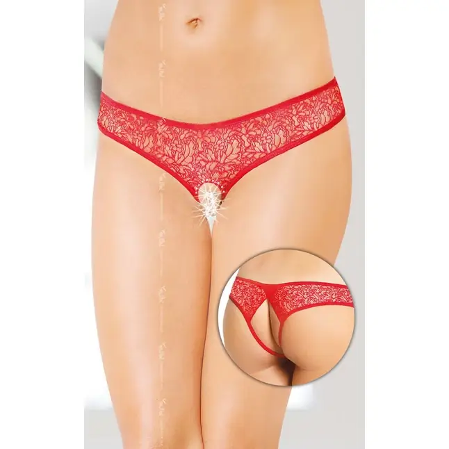 Оригинальные трусики с доступом, украшенные стразами - Pants Thongs. Фотография 2.